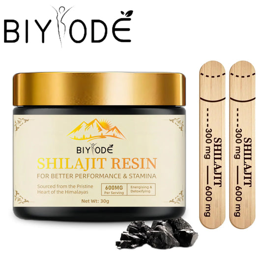 BIYODE Himalayan 100% Pure Shilajit with Folic Acid & 85+ Trace Minerals